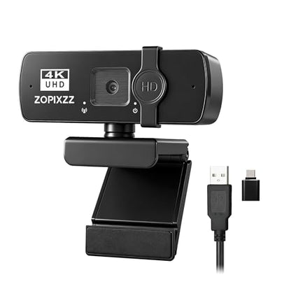 4K Webcam for PC Ultra HD Web Camera with Microphone, PDAF Autofocus,Privacy Cover,USB A & USB C Adapter, Plug & Play,Ideal for Business Meetings&Live Streaming - size: Webcam X60 4K