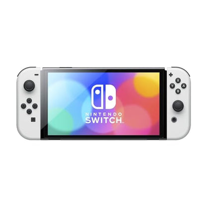 Nintendo Switch OLED with Signature Series Travel Case | Vivid 7” OLED Screen with 64 GB Internal Storage, Enhanced Audio, and Wide Adjustable Stand (White) - color: White