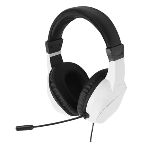 Wired USB Gaming Headset for PC with 7.1 Surround Sound, RGB Lighting Noise Cancelling Mic 40mm Driver Memory Foam Cushion Over Ear Headphone with Mute (White) - color: White