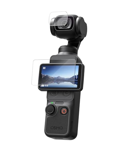 TELESIN Screen Protector for DJI Osmo Pocket 4/3 & Xtra Muse | 9H, 2.5D Curved Edge, Anti-Scratch & Bubble-Free HD Clarity, Accessories for Pocket 4 / 3 & Xtra Muse [1+1 Pack] - color: 1 set * Standard protector