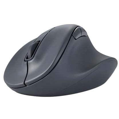 ELECOM Bluetooth Wireless Ergonomic Shape Mouse, Silent Click, Right Hand 2000DPI, 5 Buttons, Optocal Sensor, Compatible with PC, Mac, Laptop, EX-G, Msize Black (M-XGM30BBSKBK) - color: Black, size: Medium