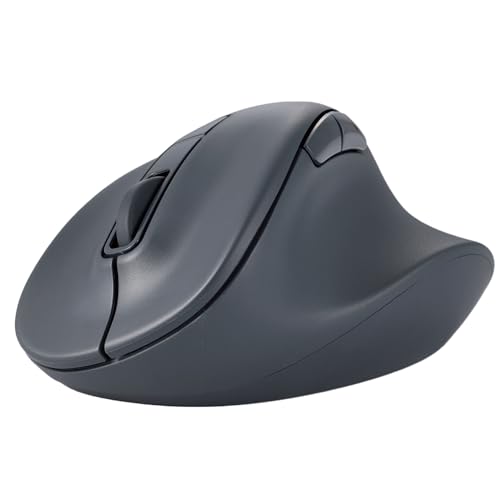 ELECOM Bluetooth Wireless Ergonomic Shape Mouse, Silent Click, Right Hand 2000DPI, 5 Buttons, Optocal Sensor, Compatible with PC, Mac, Laptop, EX-G, Msize Black (M-XGM30BBSKBK) - color: Black, size: Medium