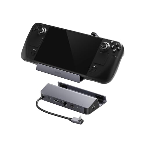 Anker Steam Deck Dock, 6-in-1 4K@60Hz HDMI Docking Station for Steam Deck | 4K HDMI, 1Gbps Ethernet, 2 USB-A, USB-C Port, Fast Charging, for Steam Deck (OLED)/ROG Ally/Legion Go (Not for Rog Ally X)