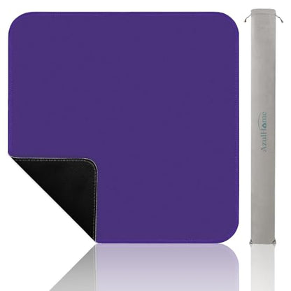 31.5'' Purple Mahjong Mat for Table, Non-Slip Noise Reduction Gaming Mat | Classic Gaming Mat with Carrying Bag for Mahjong, Poker, Card, Domino, Board Games, Dominoes,Cards & Tile Games - color: Royal Purple