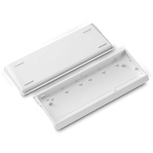 FKZ H60 Aluminum Keyboard Case,60% Compact Customized Mechanical Gaming Keyboard Housing Compatible with Wooting60/Win60/GH60/MADLIONS MAD60HE/61Keys Barebones Keyboard DIY (White) - color: White