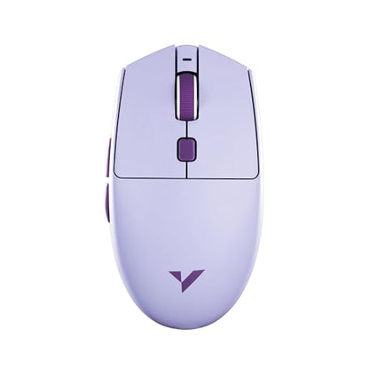 VXE Dragonfly V3 Pro Wireless Gaming Mouse, PAW 3395SE Sensor, DPI up to 18,000, 49g Lightweight, 65Hr Battery Life, Ice-feeling Coating, 6 Programmable Buttons, Tri-Mode 2.4G/Bluetooth/Wired - Purple - color: Purple, style: V3 Pro