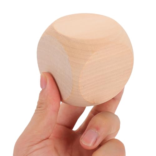EXCEART Blank Wooden Dice 3 Pcs 2.24 Inch Unfinished Wood Dice Blocks for DIY Painting Craft Projects Board Game Accessories Classroom Learning and Handmade Decor