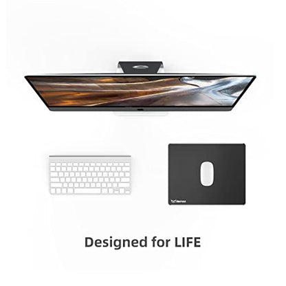 Metal Aluminum Mouse Pad Premium Hard Double Side Waterproof Ultra Smooth Office Supplies Blap Mousepad Fast and Accurate Control for Office and Game Laptop (Black, 11.81X9.45in) - color: Metal Aluminum-Black, size: 11.81x9.45in