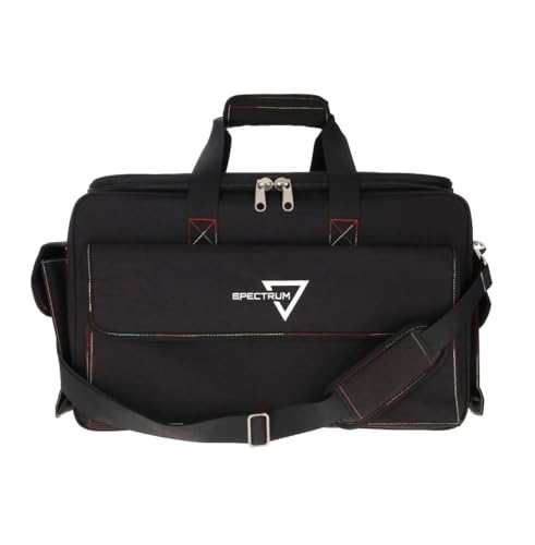 BCW Spectrum Board Game Bag | Durable Duffle for 6-8 Board Games | Expandable Pockets & Storage | Comfortable Removable Shoulder Strap | Easy Top & Side Access - color: Black