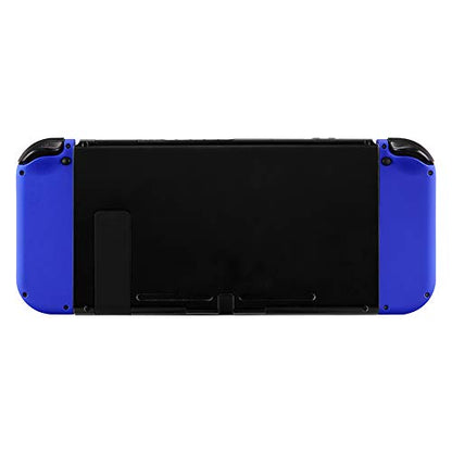 eXtremeRate DIY Replacement Shell Buttons for Nintendo Switch & Switch OLED, Blue Soft Touch Custom Housing Case with Full Set Button for Joycon Handheld Controller - Console Shell NOT Included - color: Blue