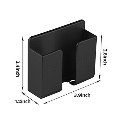 CEI&BPY 2Pcs Phone Holder Wall Mounted, Phone Stand with Self Adhesive. Phone Holder for RV Charging.Compatible with iPhone and Android (2Pack-Black) - color: Black, size: 2Pcs