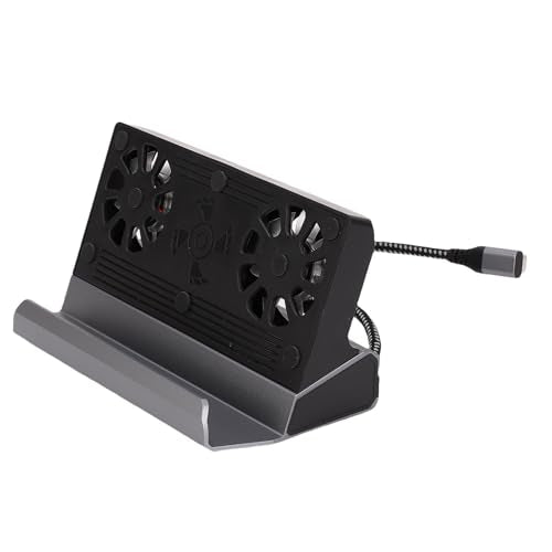 GOTOTOP Docking Station Fit for Aluminum Alloy USB C Docking Station Fit for Rog Ally, 9 in 1 4K 60Hz RJ45 1000Mbps PD 100W Dual Fans for Gaming Setup