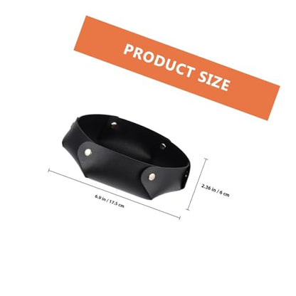 PU Foldable Dice Tray Desktop Storage Tray Large Black Dice Holder Portable Tabletop Sundries Organizer for Board Game Accessories