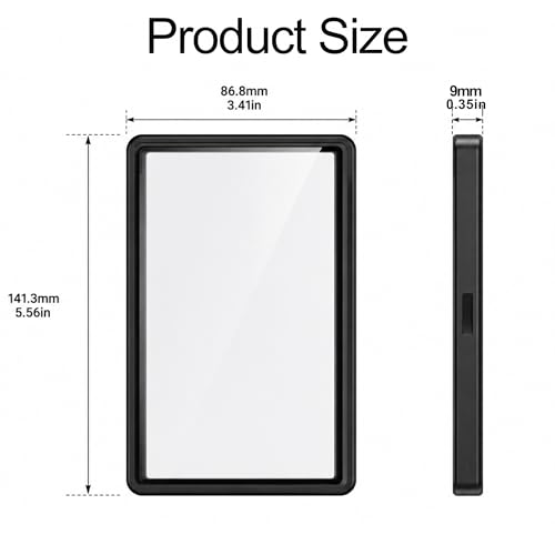 PSA Slab Protector 4 Pack, Tempered Glass Magnetic Display Case Compatible with PSA 35PT Slabs, UV Resistant Aluminum Graded Card Holder, Shockproof Slab Guard with Gift Box