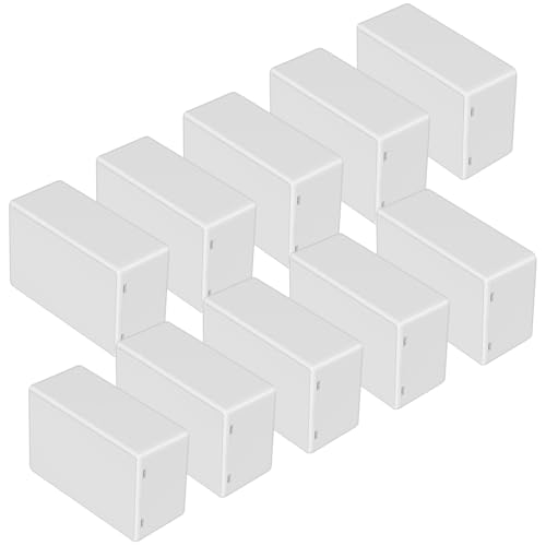 LeMotech Project Box 10 Pieces ABS Plastic Electrical Project Case Small Junction Box for Electronics White 2.76 x 1.77 x 1.14 inch (70 x 45 x 29 mm) - color: 10 pieces, size: 2.76"x 1.77"x 1.14"