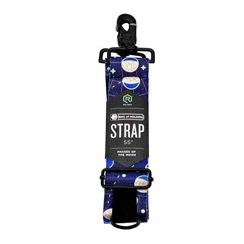 Rollacrit Gelatinous Cube 55-inch Bag Strap - Nylon Strap for Bag of Holding Messenger Bag, Purses, Cross-body bags, game bags - style: Moon