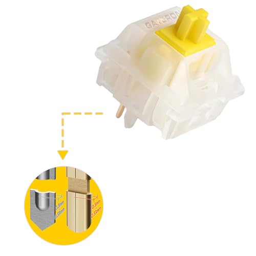 Gateron Milky Yellow Pro V2 Pre-lubed 5-Pin 50gf Linear Switches for All MX Mechanical Keyboard Game Keyboard(Milky Yellow Pro V2,72PCS) - color: Milky Yellow Pro V2, size: 72Pcs