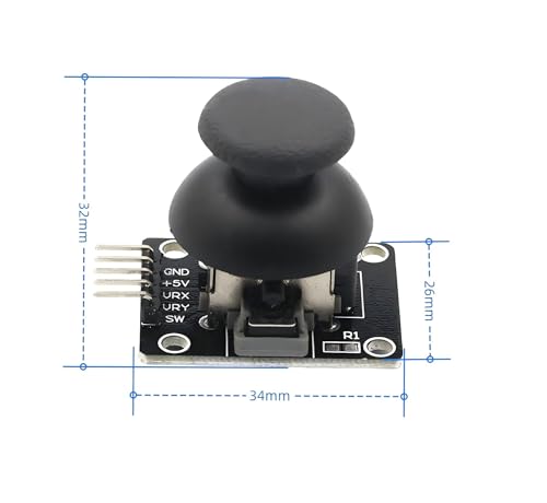 6Pcs Joystick Dual-axis XY Module | Compatible with PS2 Game Joystick, Control Lever Sensor Board, Compatible with Arduino Raspberry, KY-023