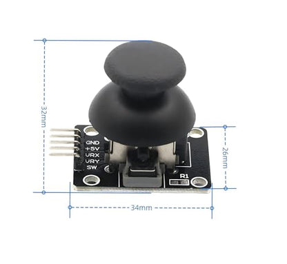 6Pcs Joystick Dual-axis XY Module | Compatible with PS2 Game Joystick, Control Lever Sensor Board, Compatible with Arduino Raspberry, KY-023