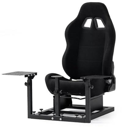 Dardoo Flight Game Cockpit With Blackseat Racing Simulator Mount, Compatible With Thrustmaster T150 HOTAS WARTHOG, Not Included Throttle,Joystick,Pedals