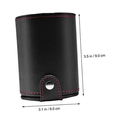 Toddmomy 1 Set Double Layer Leather Dice Cup with Dice Professional Container for Table Games Parties and Family Gatherings Convenient Storage for Easy Rolling