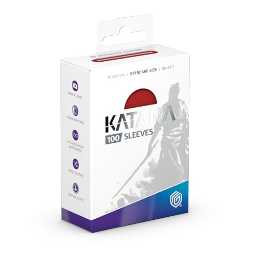 Ultimate Guard Katana Card Sleeves: 100 Standard Size TCG Sleeves, 66 x 91mm, Rising Sun Back, Tournament Quality, No PVC & Acid-Free, High Clarity - color: Rising Sun, size: Standard Size (66 x 91mm)