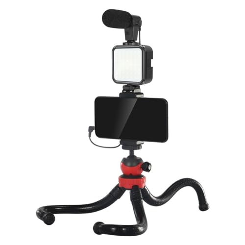 Octopus Tripod Microphone Fill Light Vlog Set Mobile Video Shooting Set