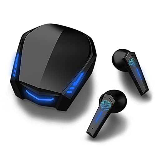 Wireless Earbuds, Yi-shaney Bluetooth 5.2 Bass Sound Headphones Gaming Earphones with Touch Control, Noise Cancelling Waterproof Headset with Mic, 18H Play Time, 65ms Low Latency (Black)