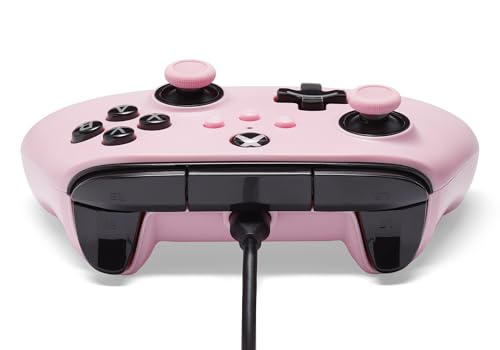 PowerA Wired Controller for Xbox Series X|S - Pink, gamepad, video game/gaming controller, works with Xbox One, Officially Licensed - style: Pink