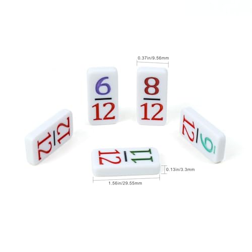 KAILE Mexican Train Dominoes Set with Numbers, Colorful Double 12 Numeral Mexican Train Dominoes Set with Durable Travel Case - Vibrant Fun for Family Game Night, Parties, and Gatherings