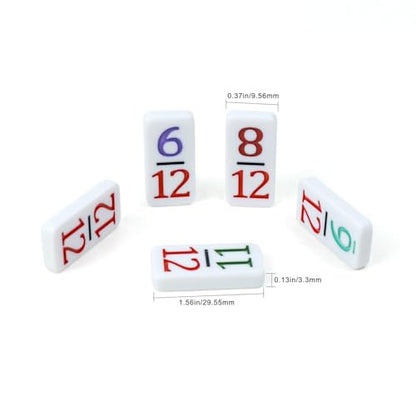 KAILE Mexican Train Dominoes Set with Numbers, Colorful Double 12 Numeral Mexican Train Dominoes Set with Durable Travel Case - Vibrant Fun for Family Game Night, Parties, and Gatherings