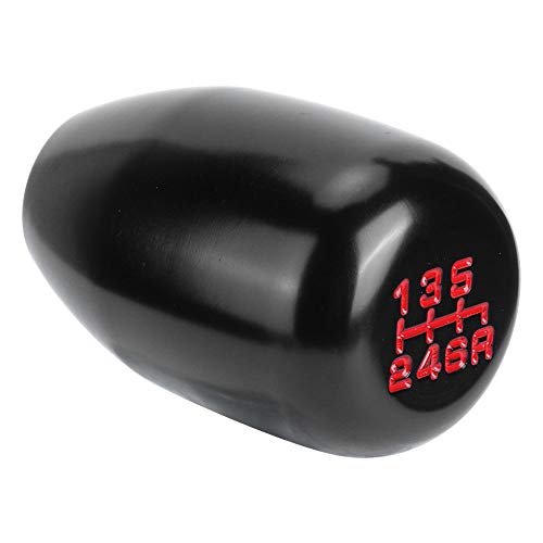 Dweekiy Gear Shift Knob,Car Universal Modification Manual Knob Gear Shift Head Shifter 6 Speed(Black) - color: Black