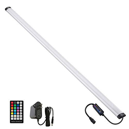 Dimmable Under Cabinet Lighting, RGB LED Light Bar, RF Remote Control Lamp, Multicolor Under Counter Lights for Desk, Room, Cupboard, Hallway, Shelf, Closet (36 Inch) - size: 36 Inch