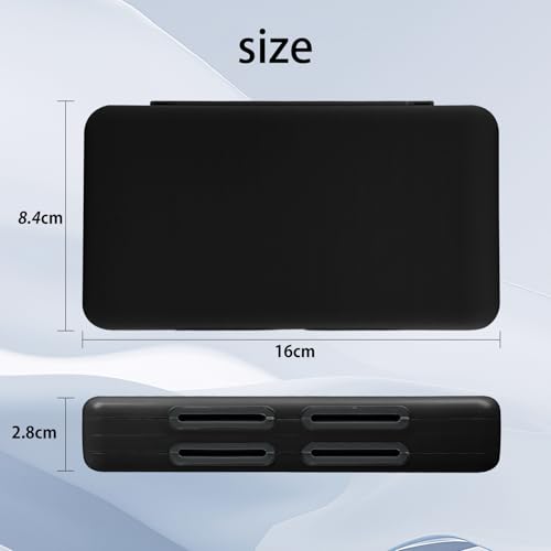 ONETIAOLONG Switch Game Case Holder for Switch 2 & OLED & Lite with 48 Cartridge Slots and 96 Micro SD Card Storage with Magnetic Closure,Protective Hard Shell and Soft Lining for Easy carrying - color: Black, style: 48-slots