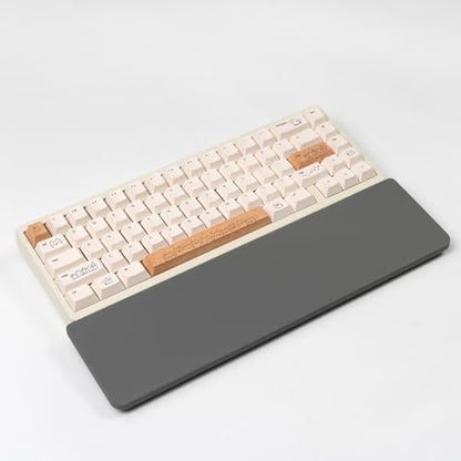 Ergonomic 75% Keyboard Wrist Rest-12.8" Silicone Non-Slip Keyboard Cushion, Computer Wrist Rest, Relief of Hand Pain(Grey) - color: Grey