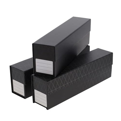 BCW QuickFold Card Boxes for Toploaders and Magnetics, Magnetic Lid, 3 Pack | Each box holds 225 toploaders or 50 magnetic holders, with quick assembly, a secure magnetic lid, and end labeling. - size: 3 Pack