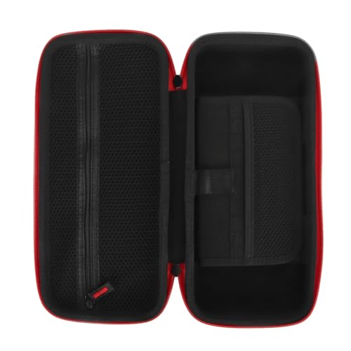 Estink Handheld Game Console Carrying Case EVA Nylon Shockproof Storage Bag 31 X 14 X 6cm for Ally 7 Inch 120Hz Gaming Handheld Travel Camping Daily Use (Red) - color: Red