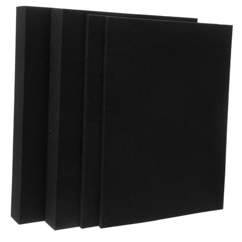 DOITOOL 4pcs Pre-cut Foam Inserts for Jewelry Box Tool Box and Game Storage Soft Black Cushioning Sheets for Crafts and Cases