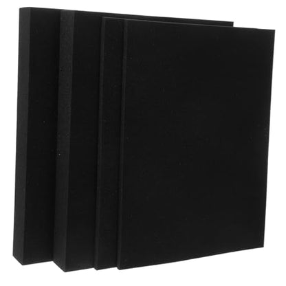 DOITOOL 4pcs Pre-cut Foam Inserts for Jewelry Box Tool Box and Game Storage Soft Black Cushioning Sheets for Crafts and Cases