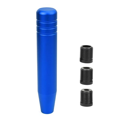 Universal Shift Knob with M8/M10/M12 x 1.25 Adapters, Heavy Duty Gear Shifter Handle for Most Vehicles, Easy Installation, Aluminum Alloy Non-Slip Grip, 7.09 Inch, Blue - color: Blue, size: 18cm