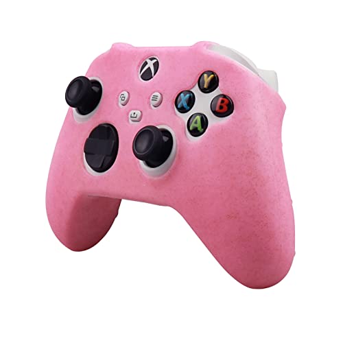 RALAN Glitter Controller Skin for Xbox Series, Anti-Slip Silicone Controller Cover Protector Case Compatible for Xbox Series Gamepad Joystick with 4 Cat Caps and Black Pro Thumb Grip x 8. - color: Pink