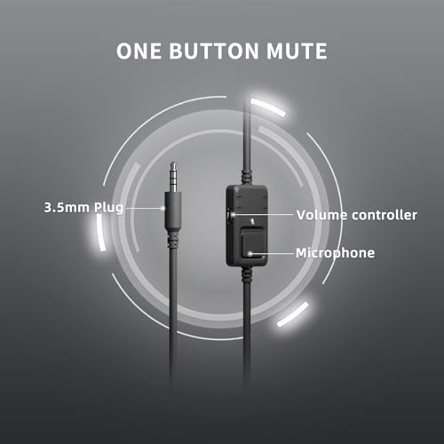 SOMIC Stereo Gaming Headset with Mic for PS4, PS5, Xbox One, PC, Mobile Phone, 3.5MM Sound Detachable Cat Ear Headphones Lightweight Self-Adjusting Over Ear Office Headphones G951S Black - color: Black