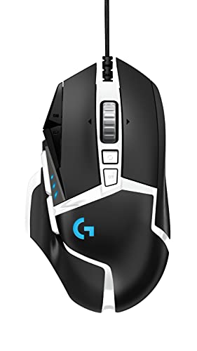 Logitech G502 Hero Special Edition High-Performance Wired Gaming Mouse, 25K Hero Sensor, 25600 DPI, RGB, Adjustable Weight, 11 Programmable Buttons, PC/Mac - Black and White - color: G502 HERO SE