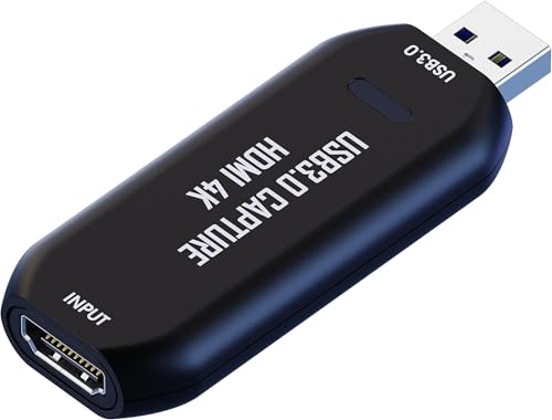 VIXLW Cam Link 4K, Capture Card, External Camera Capture Card for DSLR, Camcorder, ActionCam as Webcam, Stream and Record in 2K50 or 1080P 60FPS, HDMI to USB 3.0 Capture Card for Streaming on OBS/Zoom - color: Carbon