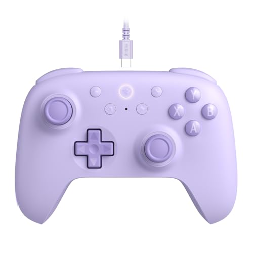 8BitDo Ultimate 2C Wired Controller for Windows PC and Android, with 1000Hz Polling Rate, Hall Effect Joysticks and Hall Triggers, and Remappable L4/R4 Bumpers (Purple) - color: Purple