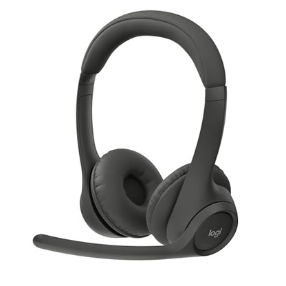 Logitech Zone 301 Wireless Bluetooth Headset with Noise-Canceling Microphone, Compatible with Windows, Mac, Chrome, Linux, iOS, iPadOS, Android – Graphite - color: Graphite