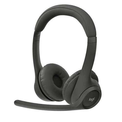 Logitech Zone 301 Wireless Bluetooth Headset with Noise-Canceling Microphone, Compatible with Windows, Mac, Chrome, Linux, iOS, iPadOS, Android – Graphite - color: Graphite