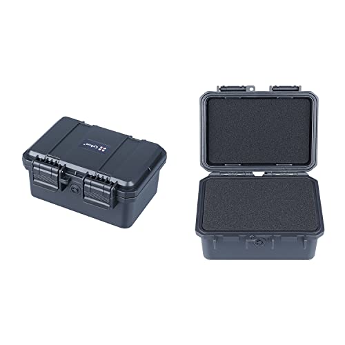 Lykus HC-1420 Mini Hard Case Dry Box with Foam Insert, Interior Size 5.5x3.5x2.7 in, IP66 Splash-Proof, Suitable for Cellphones, Tools, Small Devices and More - style: Int. Size: 5.5x3.5x2.7 in