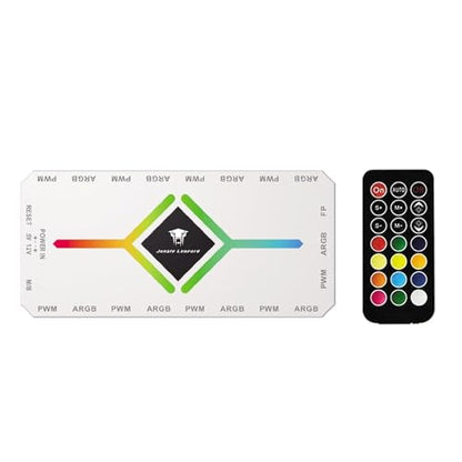 ShakingTank ARGB and PWM Hun, 9 Ports for A-RGB &PWM Case Fan Hub with Controller and SATA Power Input, Magnetic backplane Splitter 5V/3PIN Case Fan Hub Adapter PWM ARGB Fan White - style: 1to9 ARGB&PWM Fan Hub with controller white