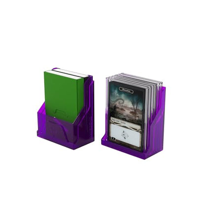 Gamegenic Bastion 50+ XL Deck Box - Compact, Secure, and Perfectly Organized for Your Trading Cards! Safely Protects 50+ Double-Sleeved Cards, Purple Color, Made - color: Purple